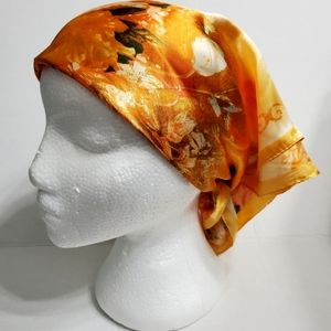 Vintage Scarf Square handkerchief Bandana Silk/Poly